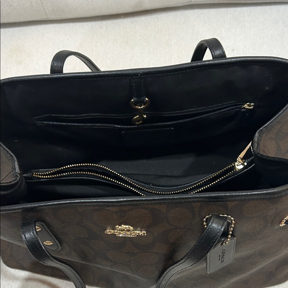 Coach Black and Brown Signature Tote - Picture 2 of 3